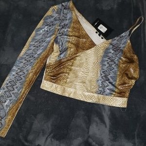 Snake multicolored crop top...